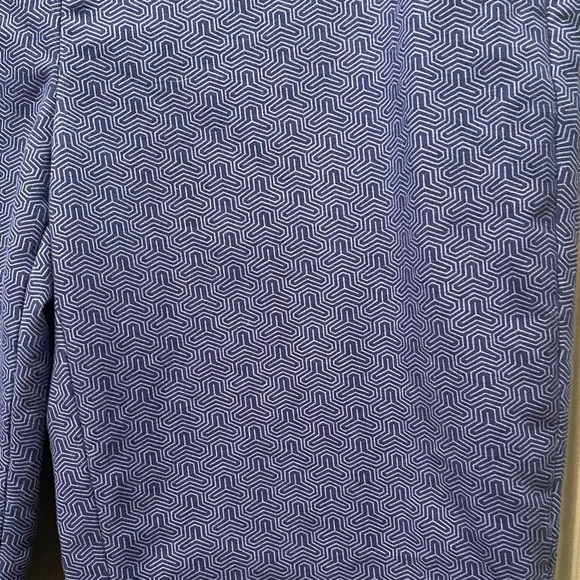 Hilary Radley Geometric Navy Ankle Pants Size 4 - Picture 4 of 6